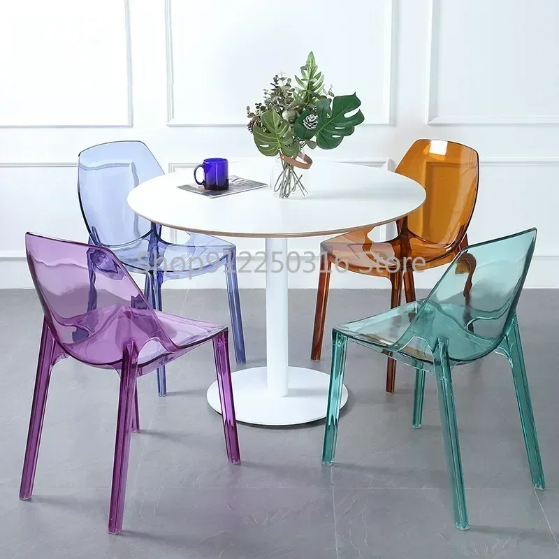 Dining Chairs for Events Restaurant Home Furniture Acrylic Chair Plastic Backrests