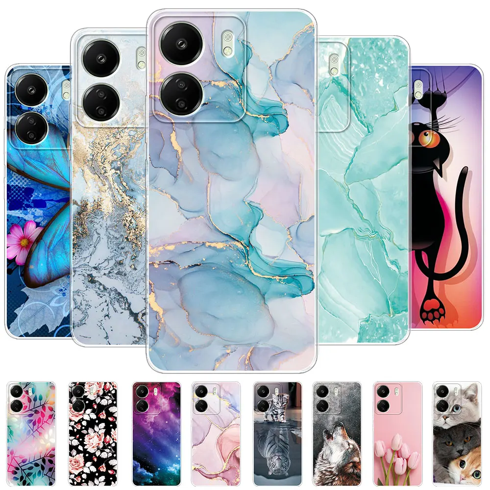 Per Redmi 13C Case Clear Antiurto Soft Silicone Protect Cover Coque Per Xiaomi Redmi 13C Clear Phone Case Per Redmi 13C Funda