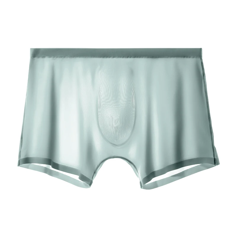 ملابس داخلية للرجال الرجال الحرير الجليد ثلاثية الأبعاد لكمة أسفل المنشعب الملاكمين سلس رقيقة جدا الملاكمين الصيف تنفس السراويل الرأس