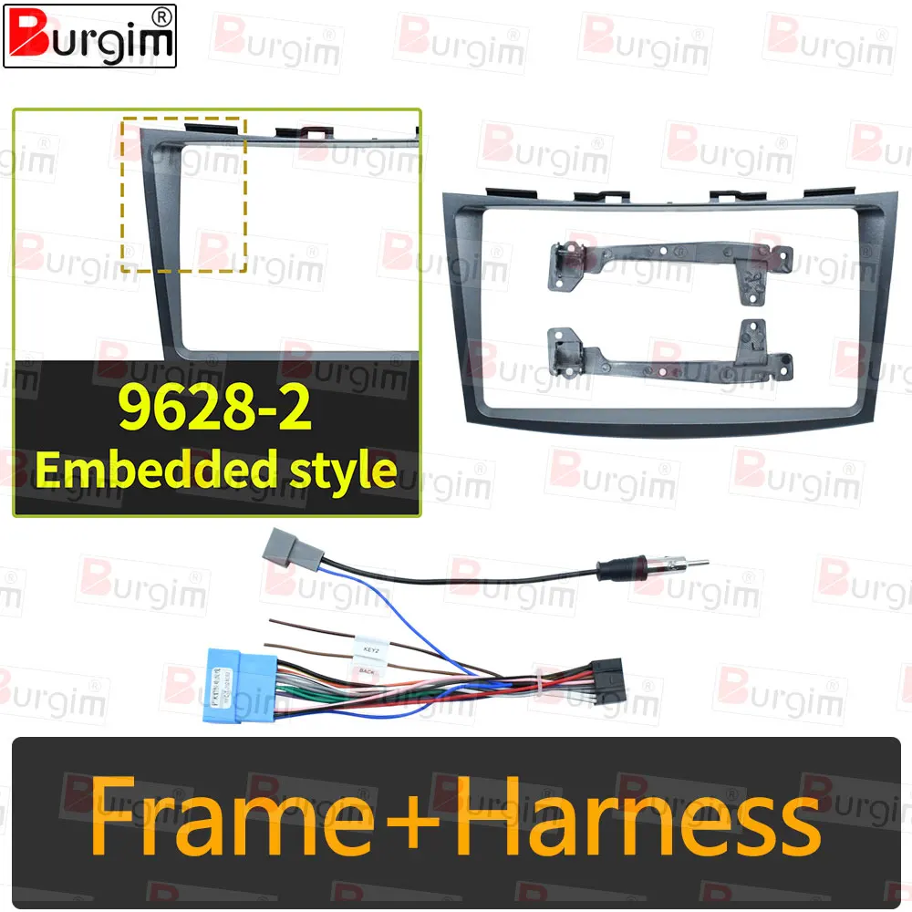 2Din Car Radio Stereo Fascia Frame CD Panel Trim ABS Replacement For - View #3