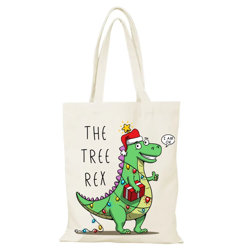 Frauen Handtasche Neujahr Geschenk Cartoon Mann Einkaufstasche Frau Frohe Weihnachten Dame Taschen Sac De Courses Handtaschen Eco Shopper Tuch die – Detail 10