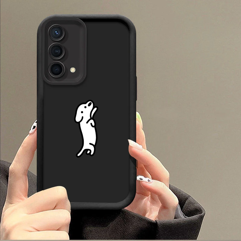 Cucciolo Divertente Per Reno X5 X3 10 8T 7Z 6 5 Pro Plus Pro 4G 5G Eye Ladder Custodia Per Telefono