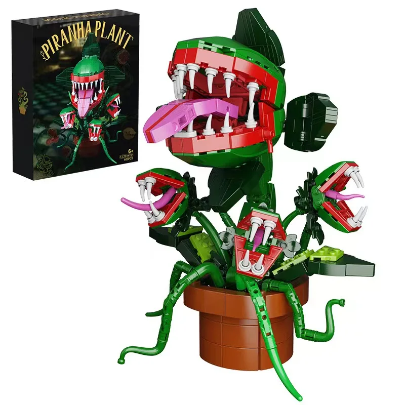 

Игрушка-конструктор MOC Одри II Chomper Man Eater, маленький магазин ужасов, цветок, строительные блоки, блоки с растениями, игрушки для детей, подарки для детей