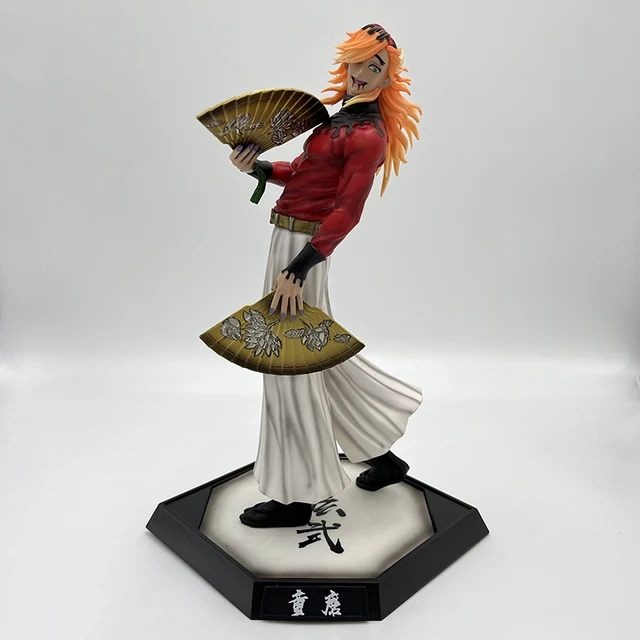 28cm Demon Slayer Kokushibou Anime Figure Tsugikuni/Inosuke Action Figure Douma/Gyuutarou/Daki Kimetsu no Yaiba Figurine Toys 3