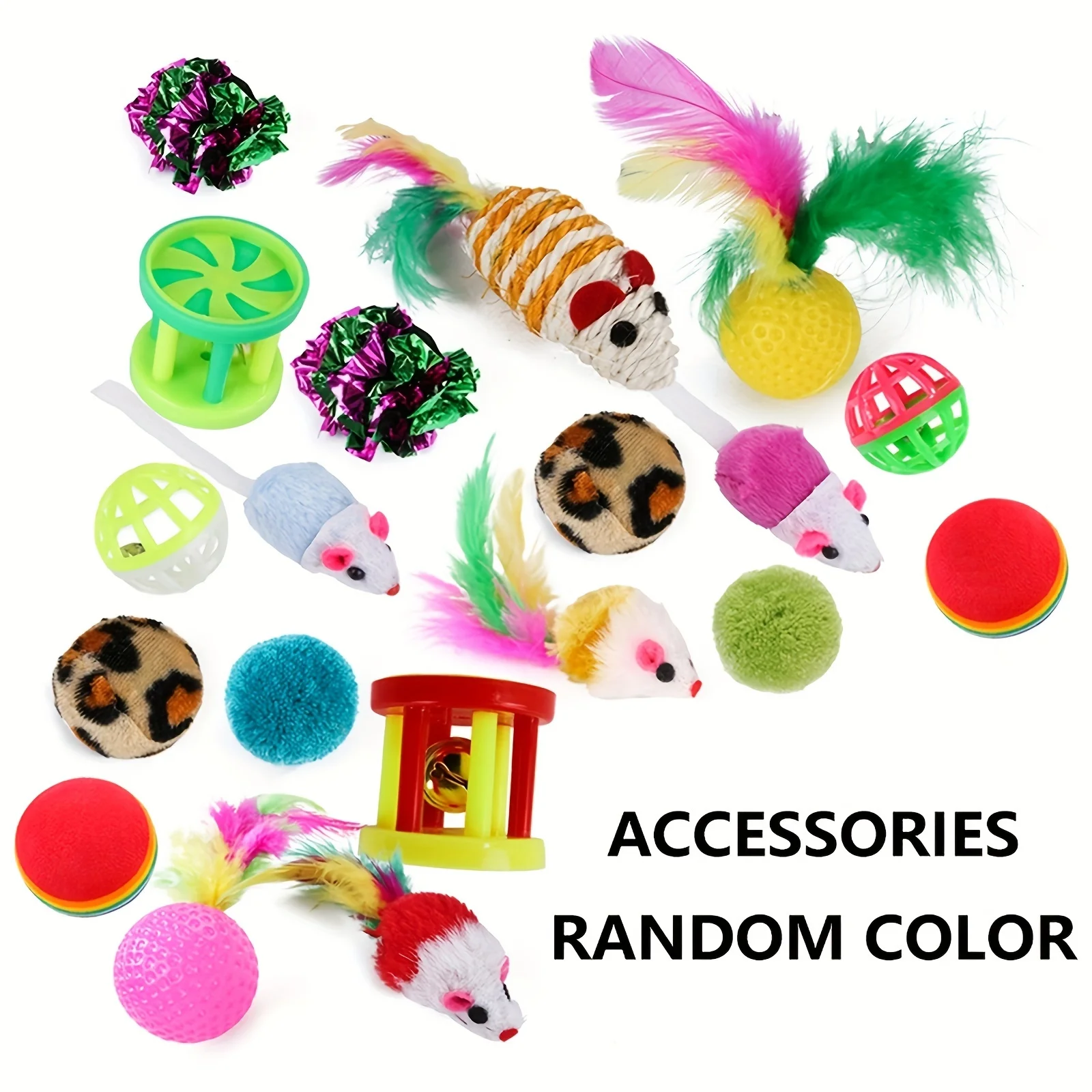 Toy Set With Tunnel, Balls, Mouse, Spring, And Hollow Ball-Perfect For Indoor Cats, Provides Hours Of Fun And Exercise