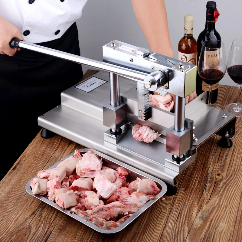 Manual Frozen Meat Bone Saw Cutting Chopping Cutter Machine Leg Cutter Fish Ribs Bone Ribbonfish Guillotine Cut Machine