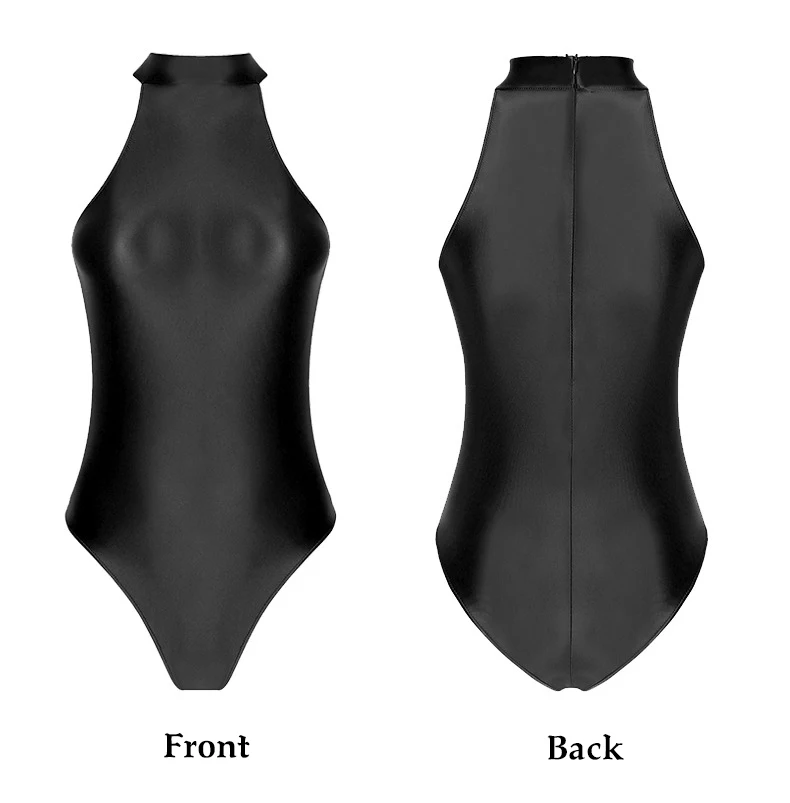Formal Gymnastics One-Piece Swimming Suit, Sleeveless, Stand-Up Collar, High Hip Gymnastics Suit, Tight Yoga One-Piece Dress
