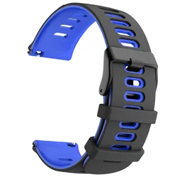 Versatile Sports Silicone Watch Strap - 20mm/22mm - Multiple Colors Available - 20mm Universal (Black Blue)