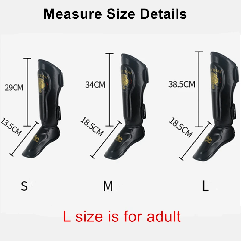 Muay Thai Children's MMA Boxing Shin Guard Instep Leg Protector Pads PU Leather Thicken Kick Foot Training Support Leg Warmers