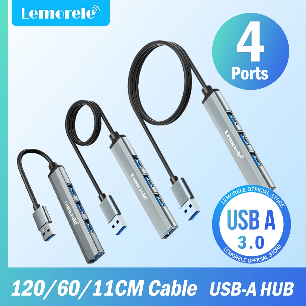 Lemorele-usb um Hub Multi Adaptador Divisor Usb 3.0 Otg Portas Acessórios para Laptop Xiaomi Lenovo Macbook Pro