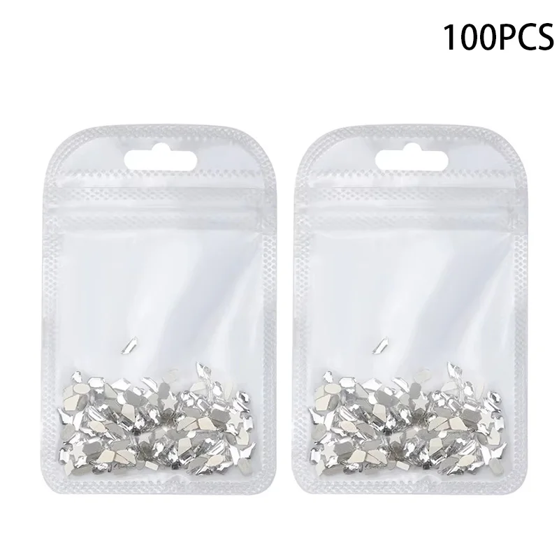 Crystal White Nail Art Accessories - Luxury Flatback Rhinestones