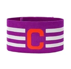 Adjustable Soccer Captain Armband - Youth & Adult Leadership Band for Training and Gameplay (Purple)