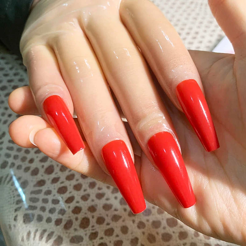 Cosplay Costumes Cosplay Gloves Kigurumi Pajamas Latex Gloves Transparent Latex Gloves Oil Shiny Glossy Ultra-Thin High Elastic With Long Nails Manicure kigurumi