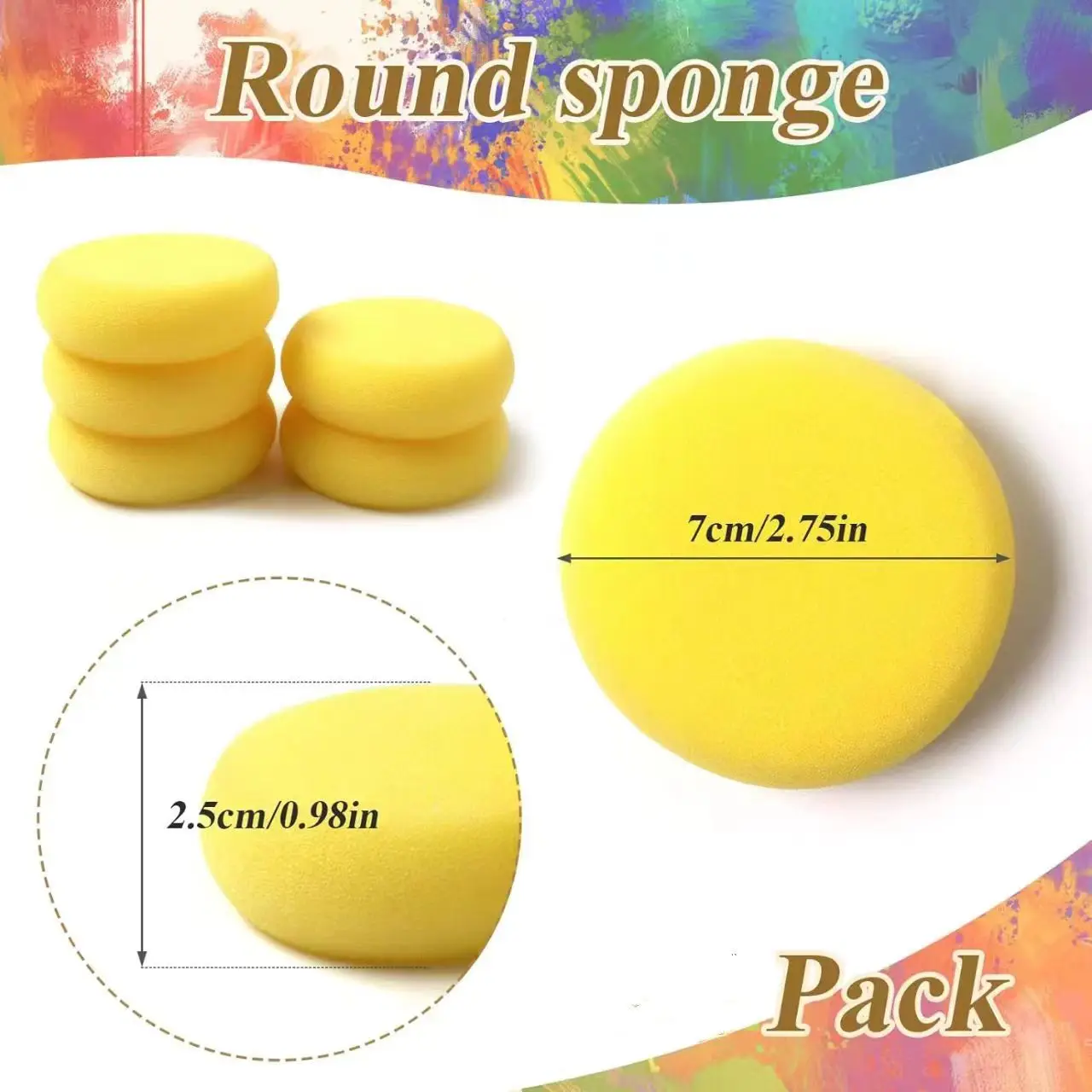 10/20Pcs painting Pottery Clay sponge, circular synthetic artist sponges, watercolor sponge for painting, handicrafts, ceramics