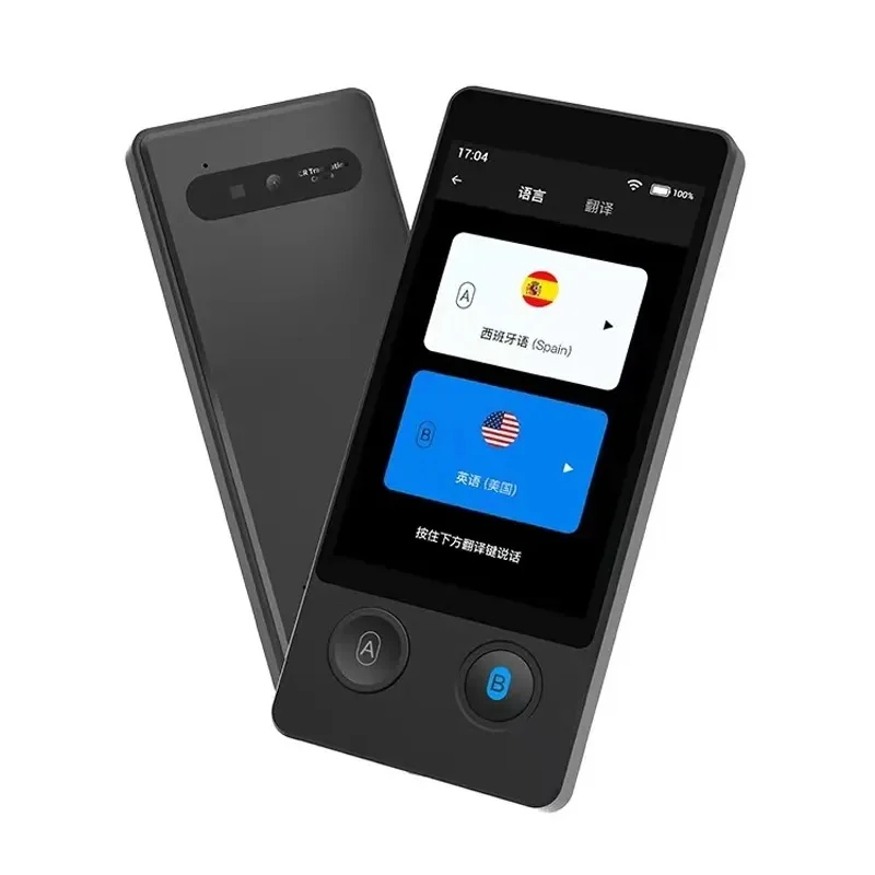 Portable W12 AI Voice Translator 144 National Language Intelligent Real-time Translation Text Photo Translate Machine voice translator language translator