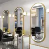 LUVODI Luxury Oval Led Illuminated Bathroom Mirror Gold Aluminum Frame with Demister Pad 2