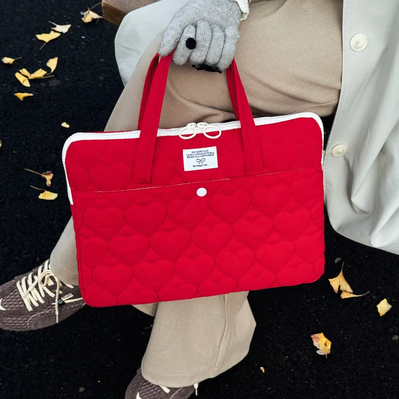 Laptop Cover Handle Style Laptop Sleeve Portable Computer Handbag Simple Lightweight Laptop Bags Portable protection case - 2