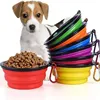 Pet Dog Bowl Silicone Folding Folding Water Water Bowl Portable Outdoor Travel Puppy Food Container Feeder Pet supplies 1