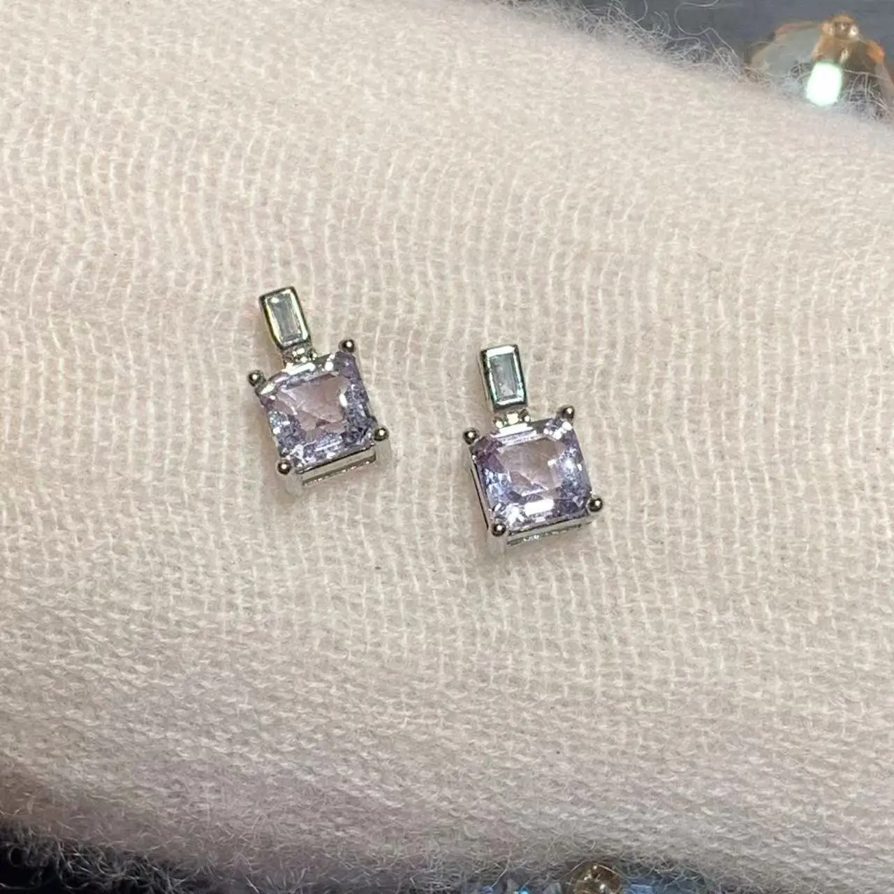 5MM Natural Amethyst Stud Earrings For Women Real 925 Sterling Silver Vintage Femme Gift Prevent Allergy Fine Jewelry Stone