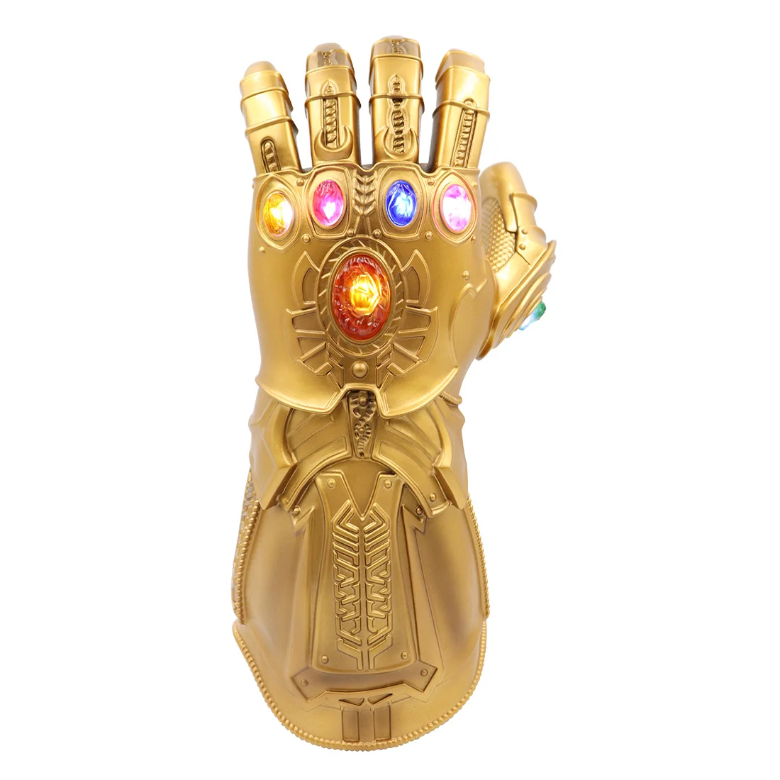 Cosplay War Infinity Gauntlet Thanos Guanti Led Light Gem Stone Arm Kids Costume Fancy Dress Party Anime Stage Show Puntelli Regalo