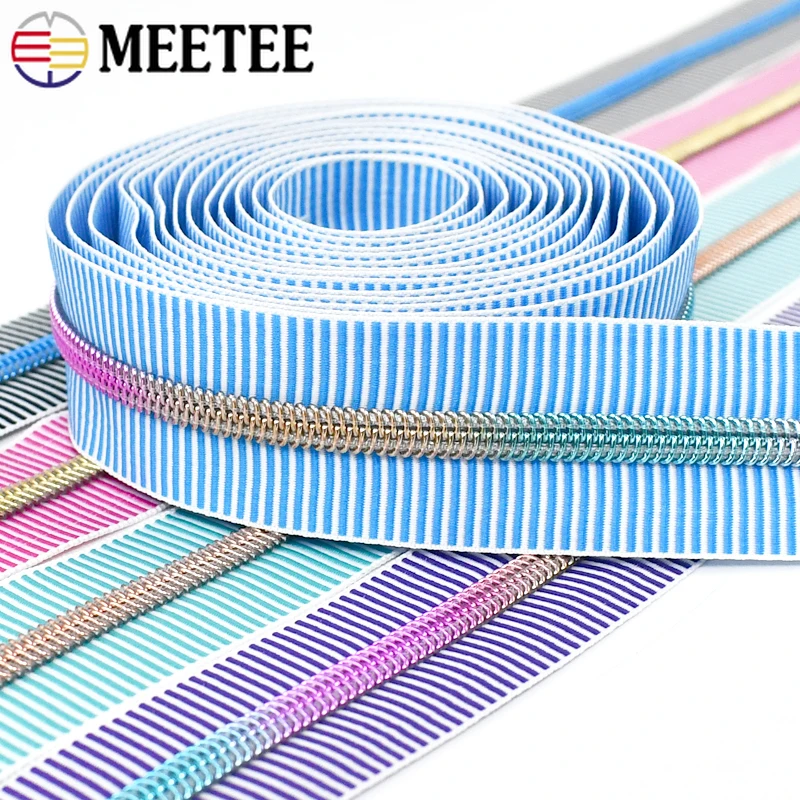 

2/5/10Meters 5# Nylon Zippers Coil Zip Tape for Jacket Coats Zips Bags Pocket Zipper Repair Kit DIY Clothes Sewing Accessories