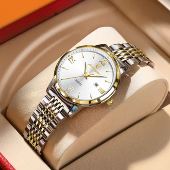 POEDAGAR Exquisite Woman Watch Waterproof Luminous Date Ladies Watch High Quality Stainless Steel Elegant Women's Quartz Watches