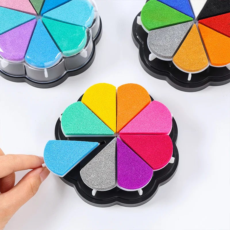 8 Colors Craft Ink Pads Petal printing table Scrapbooking Materia Junk Journal Supplies handmade Diary Album Stationery