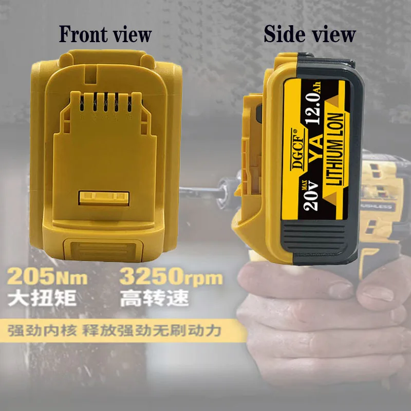 

For DeWalt DCB184-XE 6Ah 8Ah 12Ah 18V/20V Li-Ion Cordless Slide Battery DCB182 DCB184 DCB205-2 DCD/DCF/DCG Series