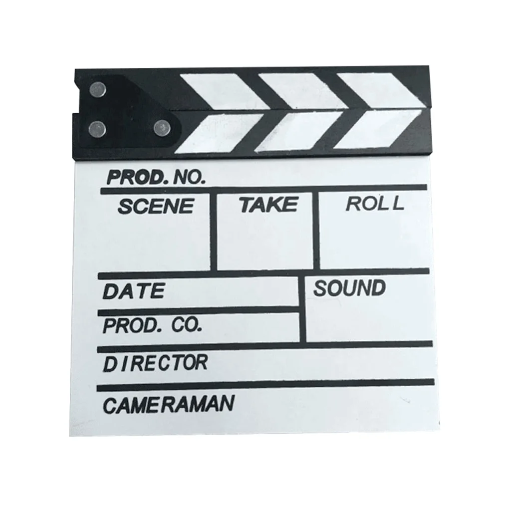 Movie Clapperboard Fitting Universal Notice Plate Printed Pattern Sturdy Wood Director Clapperboards Scene Boards