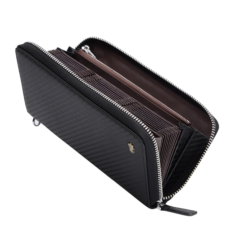 بيسون دينيم محفظة رجالية طويلة مصممة حديثًا، عالية...