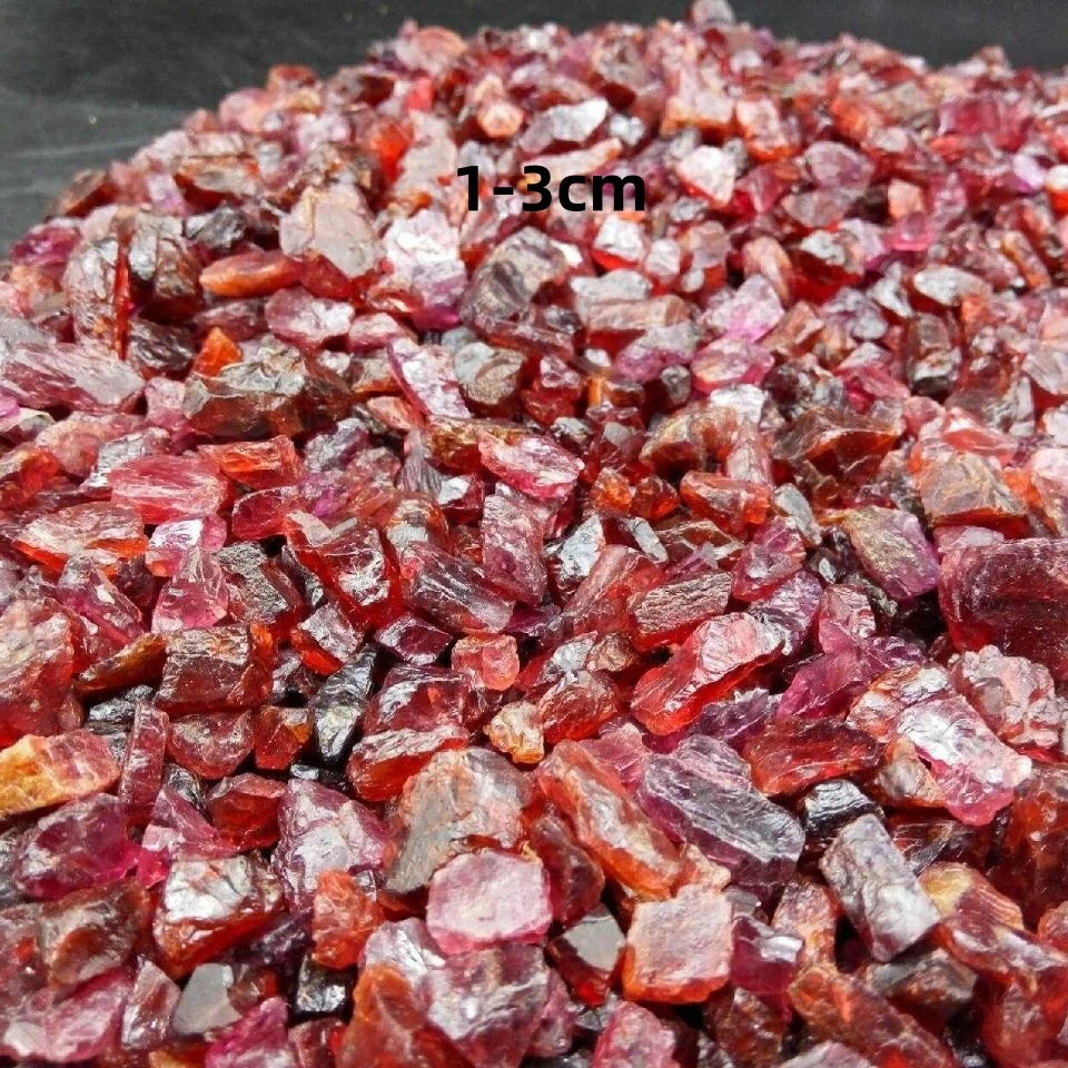 500g natural garnet crushed stone fish tank flowerpot landscaping demagnetizing stone crystal raw