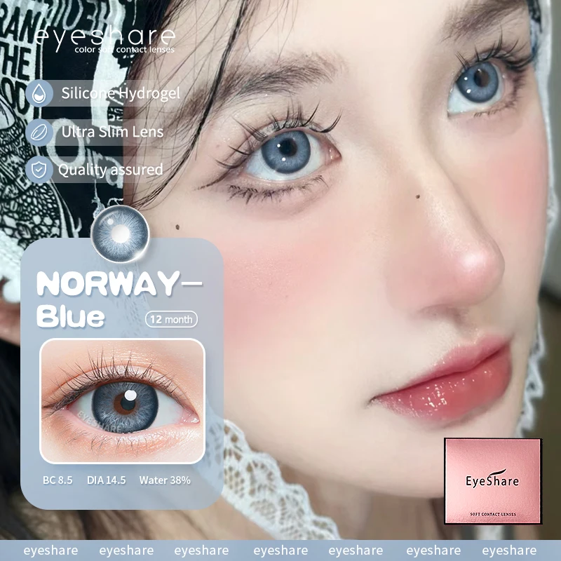 EYESHARE Blue Vision Fashion Contact Lenses - Korean Style Natural Colored Eye Lenses