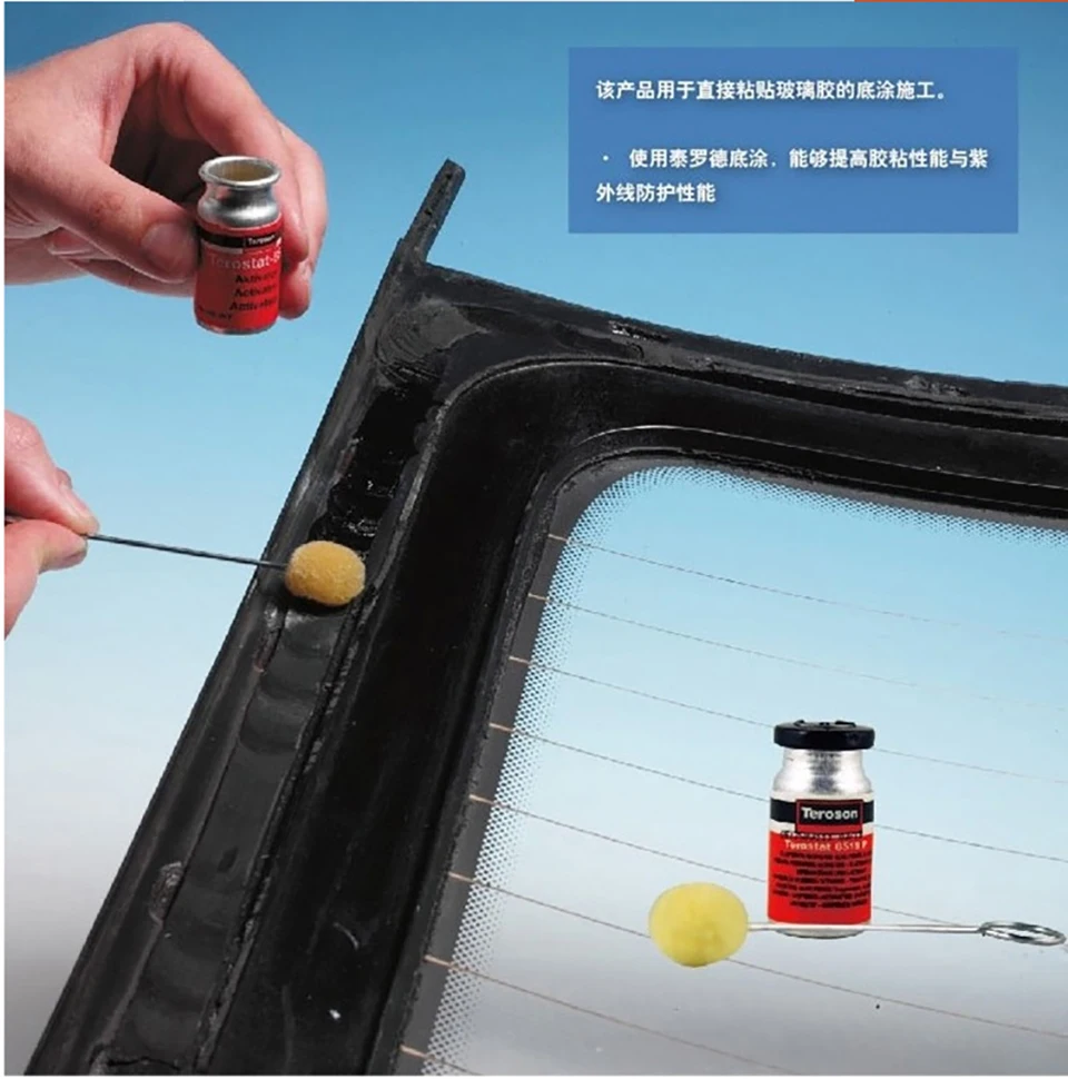 Loctite 10/50/250Ml Adesivo Per Riparazione Finestre Adesivo In Lamiera 8519 P Primer Adesivo Per Vetro Nero Parabrezza Per Auto 8519 Primer