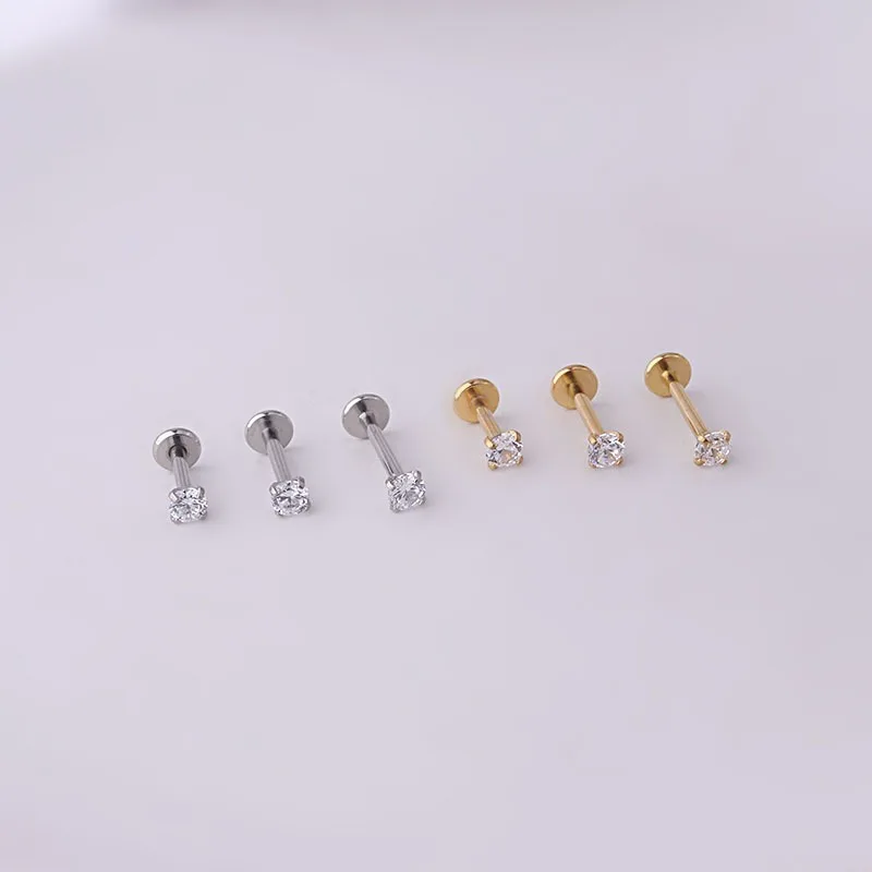 Stainless Steel Stud Earrings for Women 2pcs
