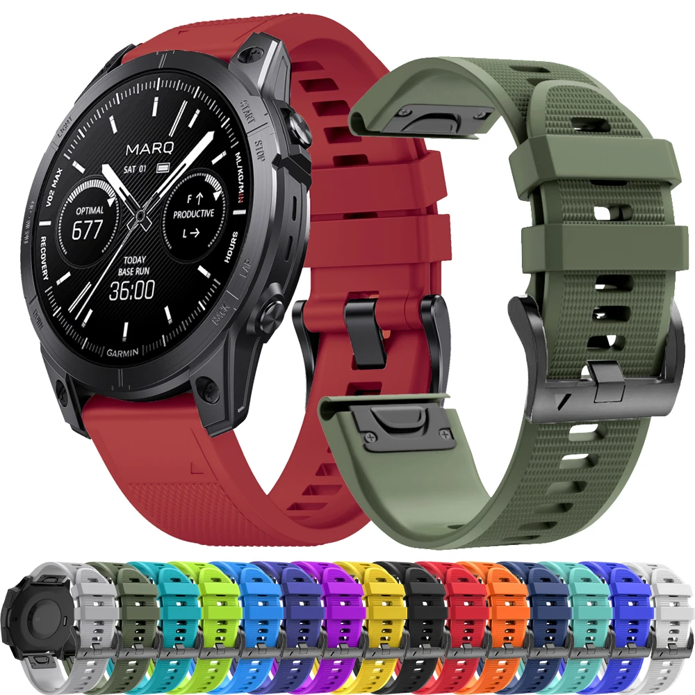 

Ремешок силиконовый для наручных часов Garmin Enduro 2, тактический X7, 7X Pro, спуск MK1, Quickfit 26, 22 мм, Fenix6/6X/5/5X Plus 3HR, браслет с ремешком