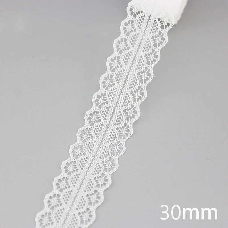 (10 Yards/roll) 30mm Lace Fabric Webbing Decoration Lovely Gift Packing Material Handmade DIY Laces