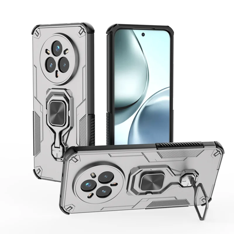 Shockproof Armor Magnetic Ring Holder Phone Case with Camera Lens Protection
