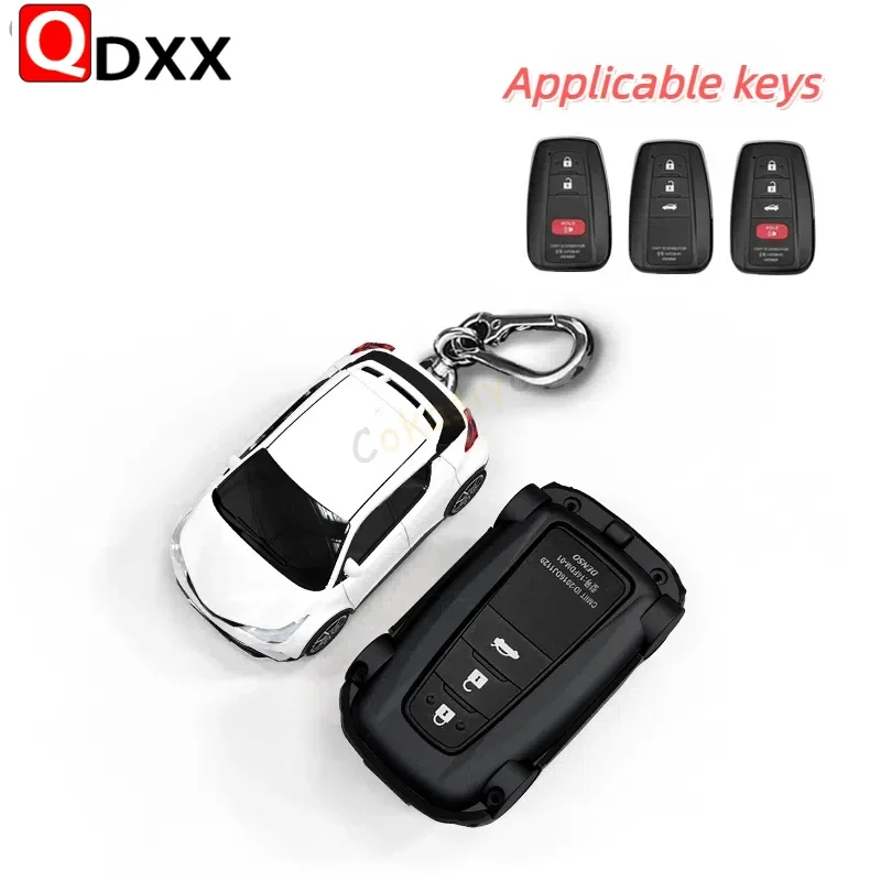 Accessori per copritasti per auto Custodia per chiave per Toyota Camry CHR Corolla RAV4 Avalon Land Cruiser Prado Prius Telecomando - immagine 4