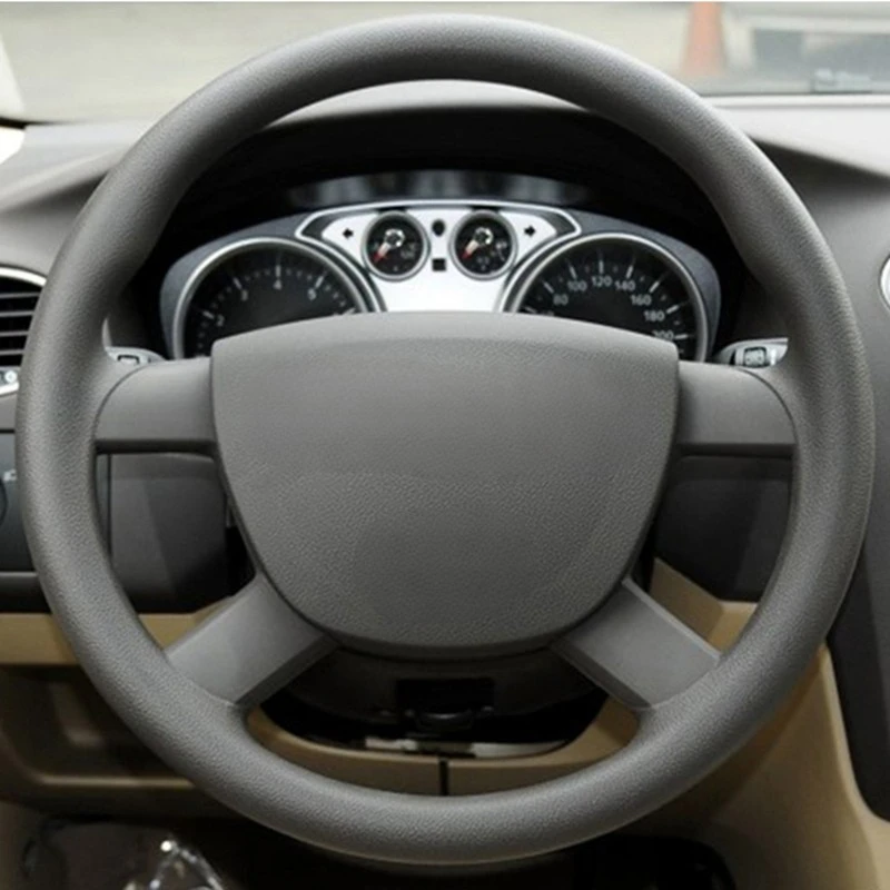 Artificia 가죽 핸드 스티치 블랙 자동차 핸들 커버, 포드 쿠가 2008-2011 포커스 2 2005-2011 C-MAX 2007-2010 트랜짓
