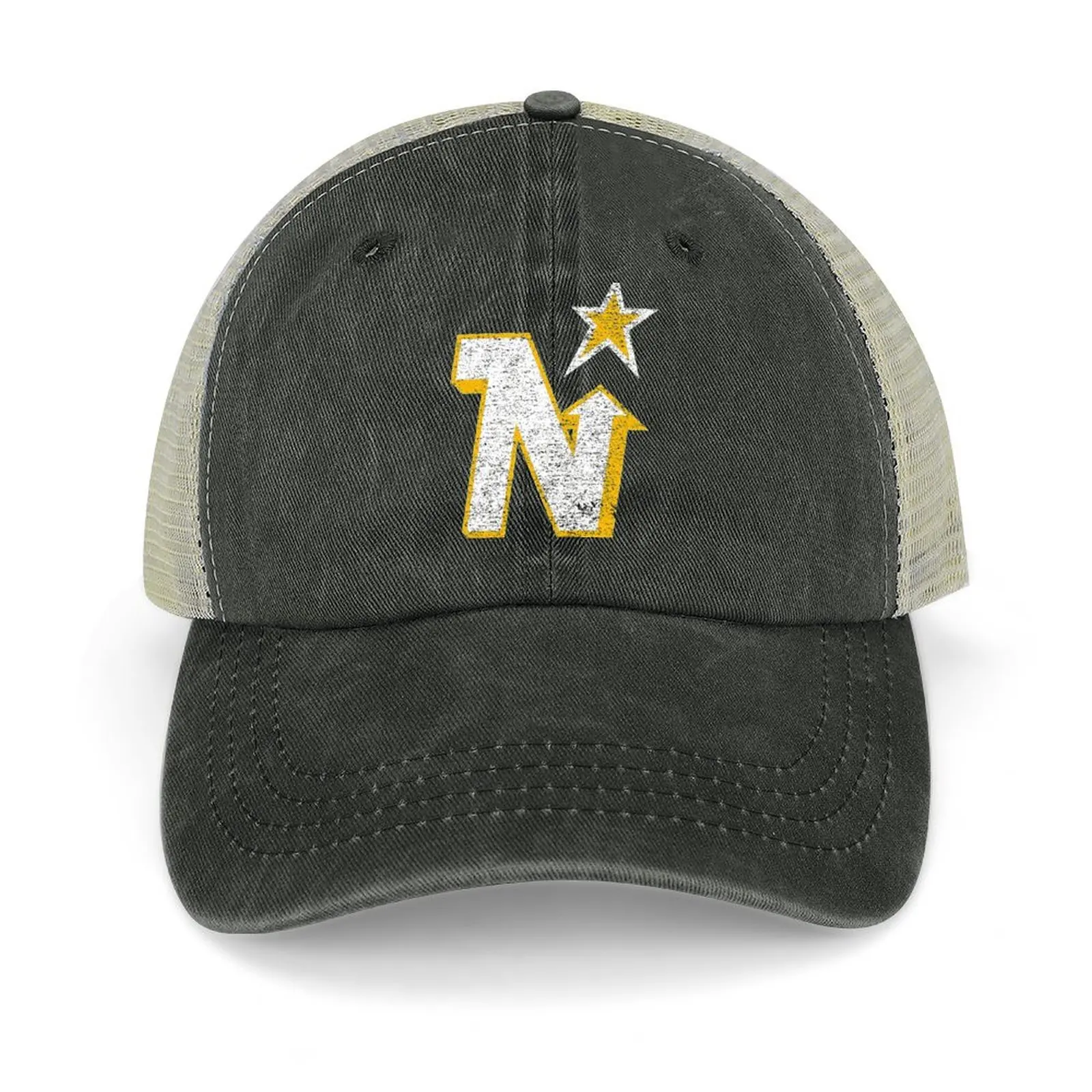 

Minnesota North Stars Vintage hockey team distressed Cowboy Hat Sunhat Hat Luxury Brand Caps Women Men's