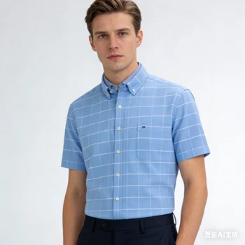 Men’s Cotton Oxford Short Sleeve Shirt 6