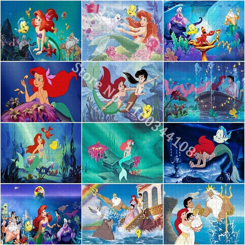 

300/500/1000 шт., детский Развивающий пазл-Русалочка