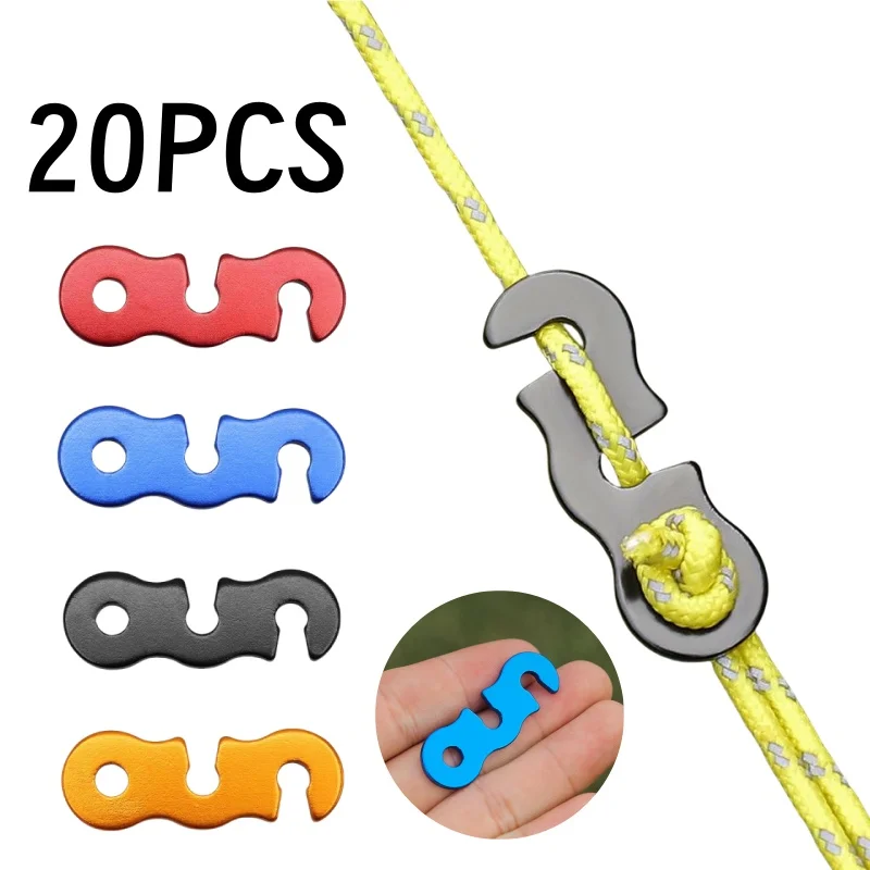 Outdoor Tent Ropes 10/20pcs Outdoor Tent Ropes Reflective Ropes Canopy Ropes Reinforced Windproof with Buckles To Ensure Safety Camping Acce