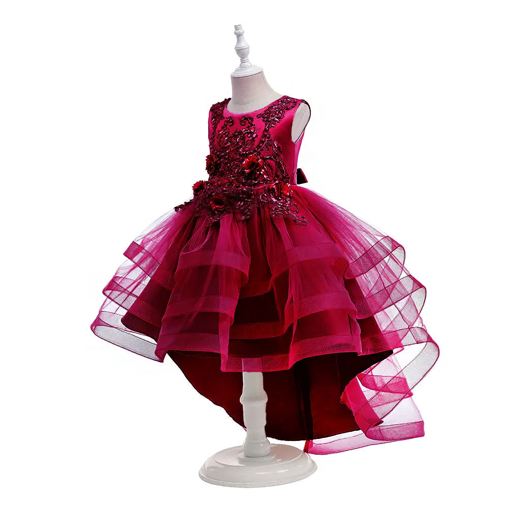 

Summer Princess Trailing Catwalk Wedding Dress For GirlsVintage Evening Party Vestidos فساتين بنات