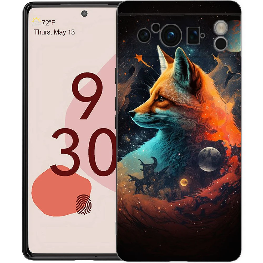 Enhanced Fox Design Shockproof Silicone Phone Case Cover