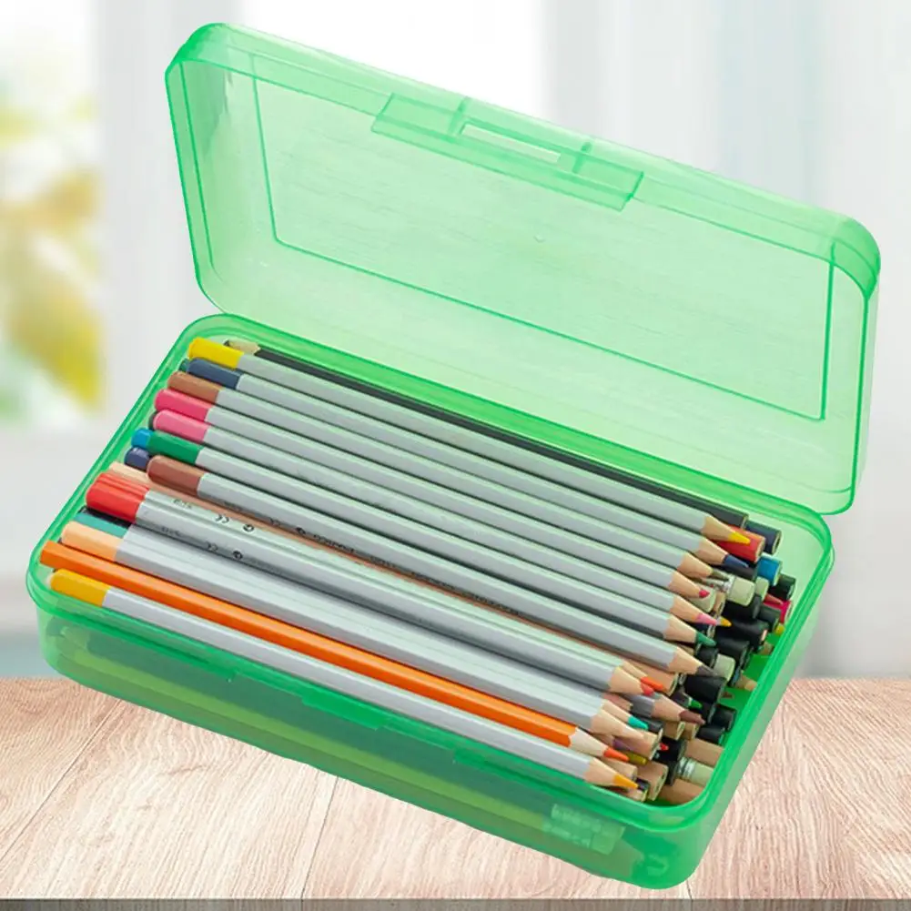

Bpa-free Stationery Box Versatile Clear Storage Organizer for Students Heavy Duty Large Capacity Stationery Box Ideal for Boys