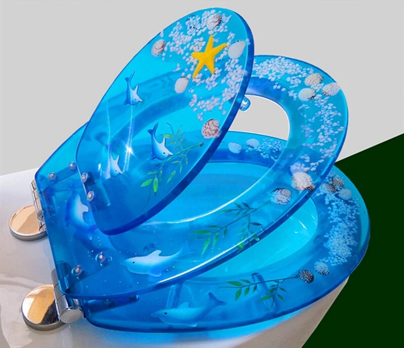 Resin Parent-child Toilet Seat Cover for Adults and Children, Thickened Type Household Universal Children's Toilet Seat Cover