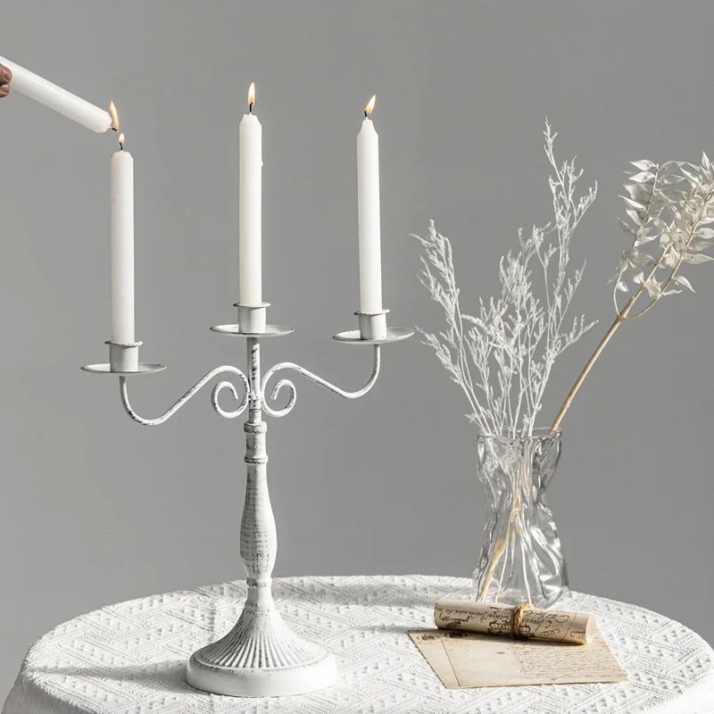 European Retro Candlestick Decoration for Romantic Dinner