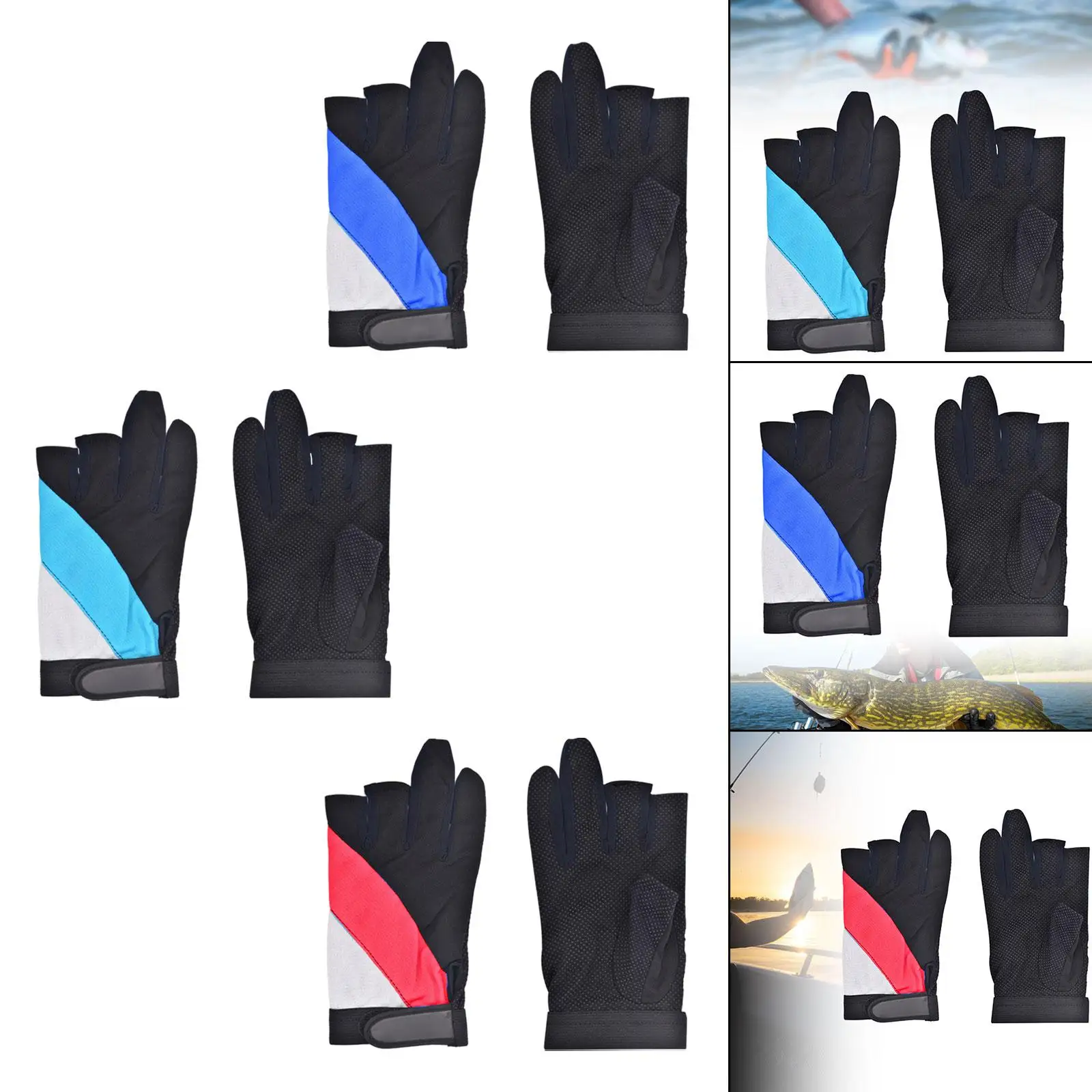 3 Cut Fingers Gloves Finger Protector Gloves for Cycling Outdoor Sports