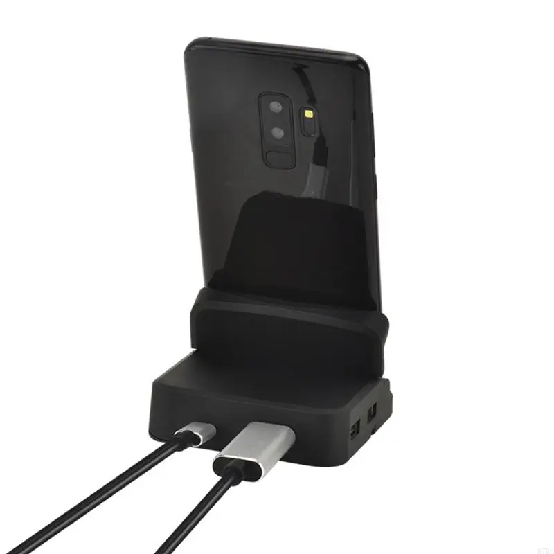 H7BB Cellphone Universal Type-C HUB Docking Station with USB Port Card Reader